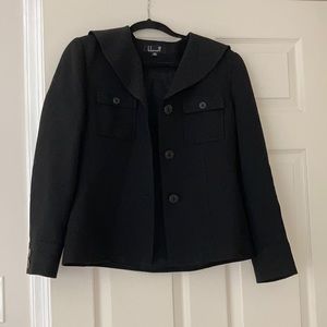 b.bennett black button down blazer